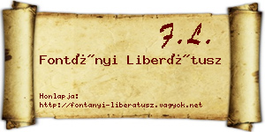 Fontányi Liberátusz névjegykártya